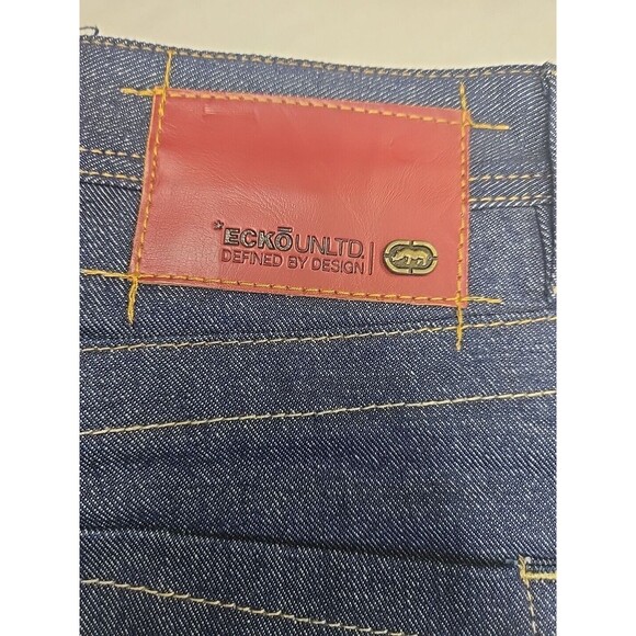 Ecko Unltd Jeans Men's Size 38x32 Slim Straight Fit Dark Wash Skater Denim - Picture 11 of 11